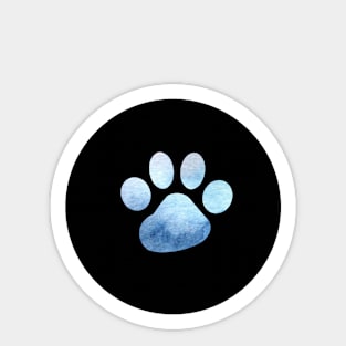 Paw Print - Ocean Blue Silhouette Sticker